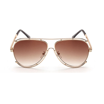 Women's Eyewear Sunglasses Women Aviator Sun Glasses Brown Color Brand Design