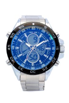 WEIDE WH-1103 multi fungsi sejalan Stainless Steel + jam tangan digital untuk laki-laki (1 x SR626)