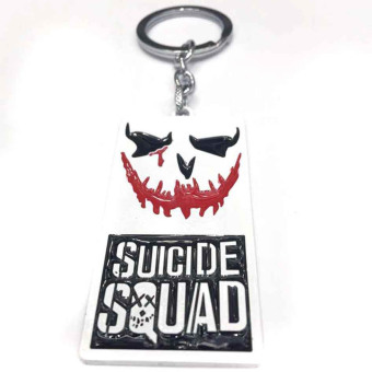 Hequ DC Marvel Suicide Squad The Joker Classic Keychain Dog Tag Key Rings For Gift Chaveiro Car Keychain Jewelry Key Holder