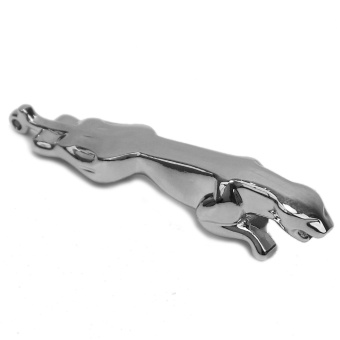 Lgpenny Metal Leopard Jaguar Pendant Chain for Necklace Key Chain Keyring Silver Tone - intl