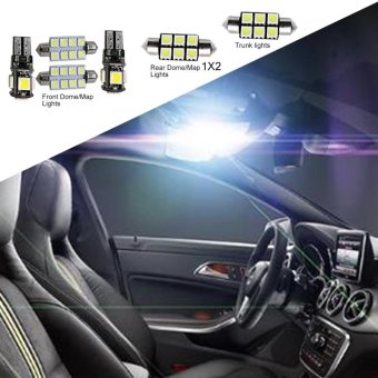 For Audi A1 A4 Convenience Bulbs Car Led Interior Light C10W W5W Replacement Bulbs Dome Map Lamp Light Bright White 7 PCS Per Set - intl