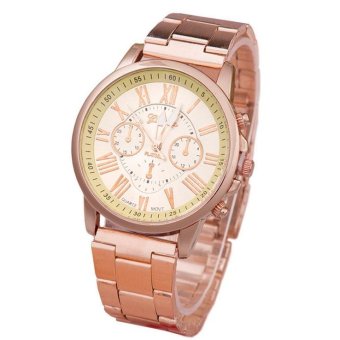 CE Geneva three steel strip watch double level fashion ladies watch fashion alloy watch fashion watch fashion single product couple fashion watch selling single product round dial rose gold watch karaoke dial - intl