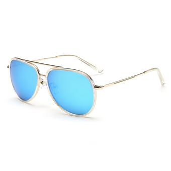 Sunglasses Polarized Women Mirror Shield Sun Glasses Blue Color Brand Design (Intl)