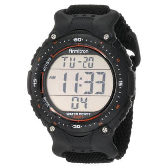 Armitron Sport Men's 408159BLK Chronograph Black Strap Digital Display Watch (Intl)