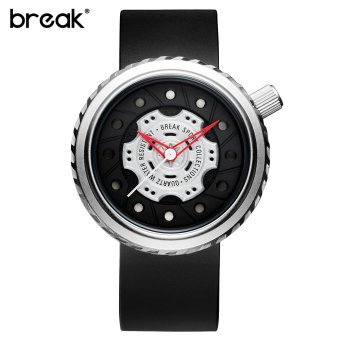 BREAK Top Luxury Men Racing Motorcyle Sport Watches Rubber Strap Casual Fashion Passion Waterproof Geek Creative Gift Wristwatch - intl