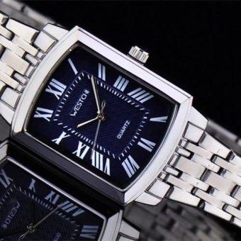 yiuhua Chi square between the genuine West westchi fashion goldenlady square quartz watch W6126L (1 X men Watch) (Black) - intl