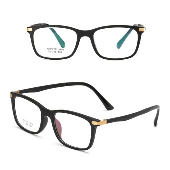 JINQIANGUI Fashion Glsses Frame Rectangle Glasses Black Frame Glasses Plastic Frames Plain for Myopia Men Eyeglasses Optical Frame Glasses - intl