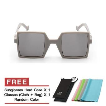 Men's Eyewear Sunglasses Men Mirror Square Sun Glasses Silver Color Brand Design (Intl)