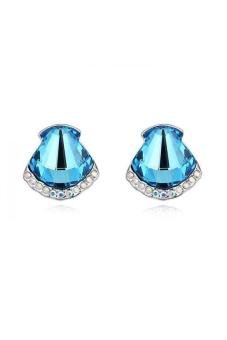 S & F SF84051Qs Phantom Of The Deep Sea Austria Crystal Earrings Ocean Blue
