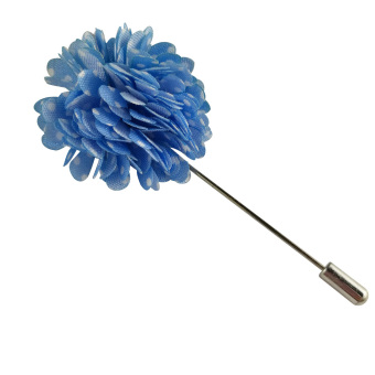 Beautymall Cloth Fabric Flower Petal Men's Suit Corsage Boutonniere Hat Stick Pin New Brooch Light Blue - intl