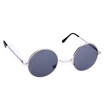 Happycat New Fashion Unisex Vintage Style Frame Lens Retro Round Sunglasses Retro Eyeglasses Glasses (Blue)