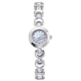 jiechuan With Wei Na (Davena) waterproof shell inlaid diamond dialfashion quartz watch watch Mini Dial Watch rose gold watch 60955delicate (Silver) - intl