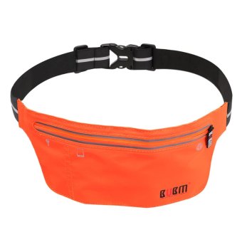 BUBM Sports Portable Multifunctional Waterproof Bag with Reflective Strip Expandable Waist Pocket to Put Smart Phone, Keys, Cash and Cards(Orange)