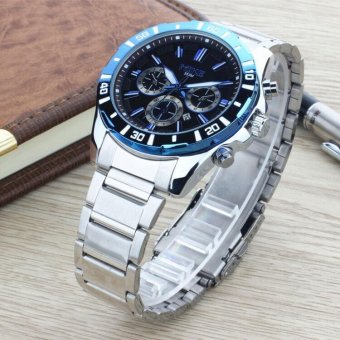 CITOLE Meters (Mike) watch outdoor sports and leisure Mens watch business fashion watch avant-garde and unique waterproof quartz table 353m black blue edge strip (Blue) - intl