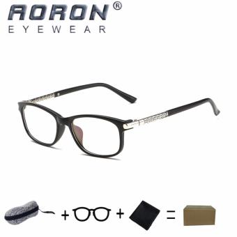 [Buy 1 Get 1 Freebie] AORON Brand Retro Reading Glasses Anti-fatigue Computers Glasses Anti-blue Light Eyeglasses 3633(Purple) - intl