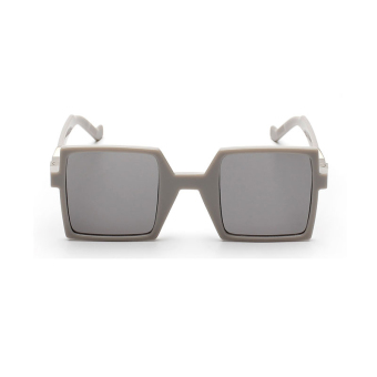 Sunglasses Women Mirro Square Sun Glasses Silver Color Brand Design (Intl)