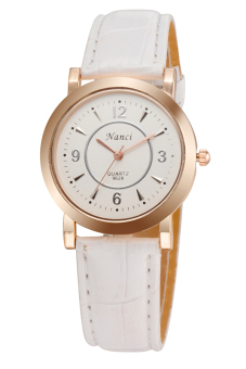 2015 Brand Big Dial wristwatch for Lover Men Women Watches Casual PU Leather Couple Dress Watch(Women)