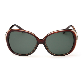 Sun Sunglasses Women Polarized Butterfly Sun Glasses Brown Color Brand Design - Intl