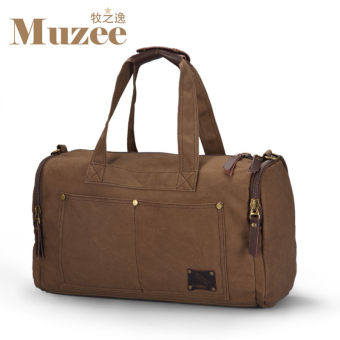 2016 Muzee Travel Bag Large Capacity Men Hand Luggage Travel Duffle Bags Canvas Weekend Bags Multifunctional Travel Bags - intl