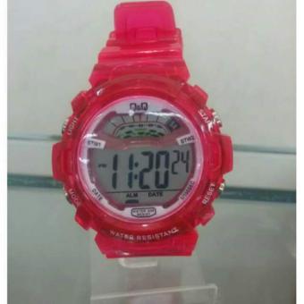 Jam Tangan Wanita / Cewek QQ D100Sport Ladies Rubber red