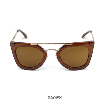 Women's Eyewear Cat Eye Sunglasses Women Sun Glasses Brown Color (Intl)