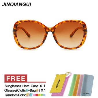JINQIANGUI Sunglasses Women Butterfly Plastic Frame Sun Glasses Leopard Color Eyewear Brand Designer UV400 - intl