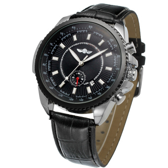 Winner Men Mechanical Automatic Dress Watch with Gift Box WRG8053M3T1 (Black)