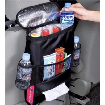 Car Bag Organizer Tempat Makan dan Minuman Rak Mobil Penahan Panas dan Dingin - Hitam