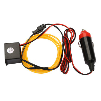 UJS 1M Flexible Neon Cold Light Car Glow Strip EL Wire with 12V Inverter (Yellow)
