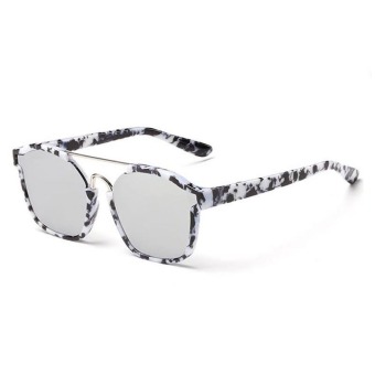 New Fashion Luxury Brand Sunglasses Women Flap Top Summer Style Brand Designer Sun Glasses Oculos de sol A0075-05(Silver)