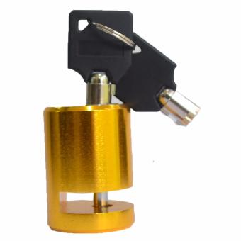 RajaMotor Kunci Pengaman Motor - Kunci Cakram/ Disc-Brake Lock Model Bulat - Gold