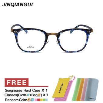 JINQIANGUI Glasses Frame Men Square Plastic Eyewear Blue Color Spectacle Frames for Nearsighted Glasses - intl