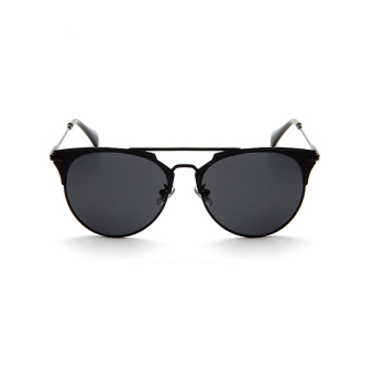 Sun Sunglasses Women Mirror Sun Glasses Black Color Brand Design (Intl)