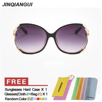 JINQIANGUI Sunglasses Women Butterfly Plastic Frame Sun Glasses BlackPink Color Eyewear Brand Designer UV400 - intl