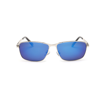 Sunglasses Polarized Women Mirror Rectangle Glasses Blue Color Brand Design