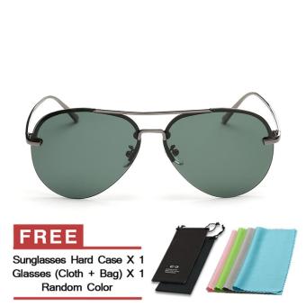 Sunglasses Polarized Men Mirror Sun Glasses Green Color Brand Design (Intl)