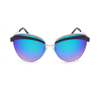 Men's Eyewear Sunglasses Men Cat Eye Sun Glasses Green Color Brand Design (Intl)