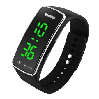 Skmei 1119 LED Sports Watch with Date Function Rubber Band Silver - intl