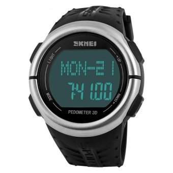 SKMEI Merek Tonton 1058 Mode Olahraga Outdoor Watches Pedometer Heart Rate Monitor Kalori Kontra Digital Perhiasan Olahraga Kebugaran Pria Wanita Jam tangan