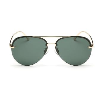 JINQIANGUI Men Sunglasses Polarized Mirror Sun Glasses GreenGold Color Brand Design - intl