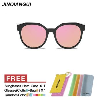 JINQIANGUI Sunglasses Women Irregular Plastic Frame Sun Glasses Pink Color Eyewear Brand Designer UV400 - intl