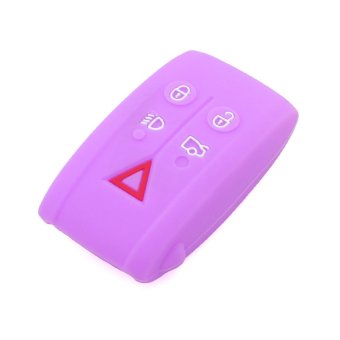 CV4981PU Silicone Cover Holder Fit for Jaguar 5 Button Smart Remote Key (Purple)