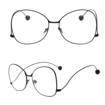 JINQIANGUI Glasses Frame Women Irregular Titanium Eyewear Black Color Spectacle Frames for Nearsighted Glasses - intl