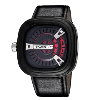 hazyasm Foreign selling skoneSKONE brand sports fashion men's luxury watches unique square dial - intl