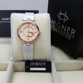 Hegner jam tangan fashion Wanita- rantai kombinasi mika HG 5005 - Putih