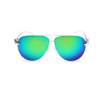 Mens Eyewear Sunglasses Men Aviator Sun Glasses Green Blue Color Brand Design