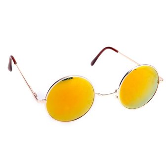 Happycat New Fashion Unisex Vintage Style Frame Lens Retro Round Sunglasses Retro Eyeglasses Glasses (Purple and Red)