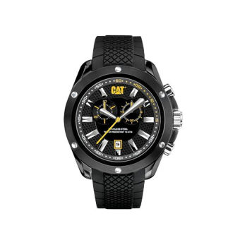 CAT WATCHES Men's YQ16321124 Stream Chrono Black Analog Dial with Black Rubber Strap Watch (Intl)