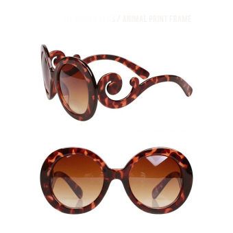 Vienna Linz Fashion Round Butterfly Sunglasses - Leopard