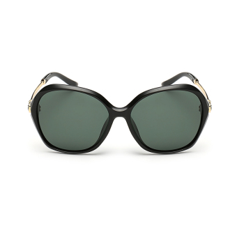 Sunglasses Polarized Men Mirror Butterfly Sun Glasses GreenBlack Color Brand Design (Intl)